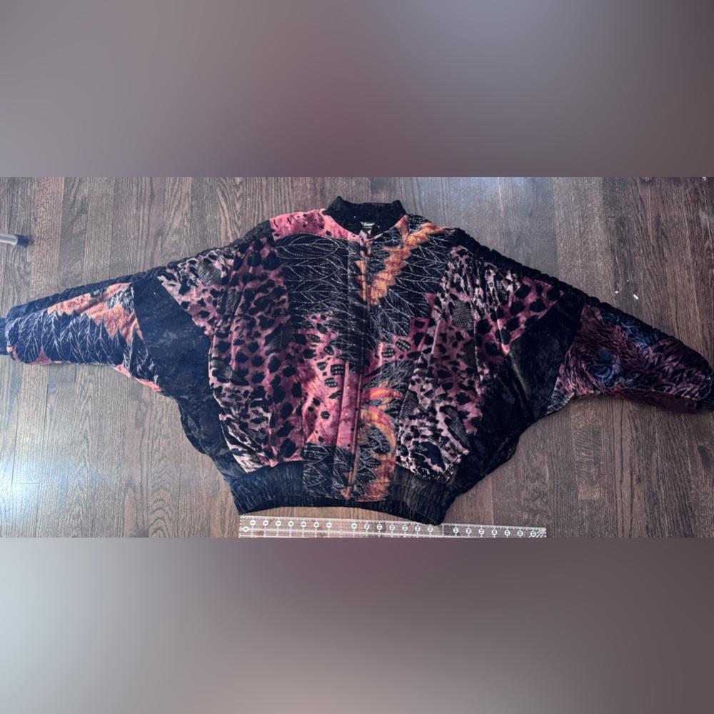 RARE Vintage JA Resort Mixed Animal Print Embellished Coat Oversized Fit XS